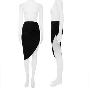 Norma Kamali side drape skirt